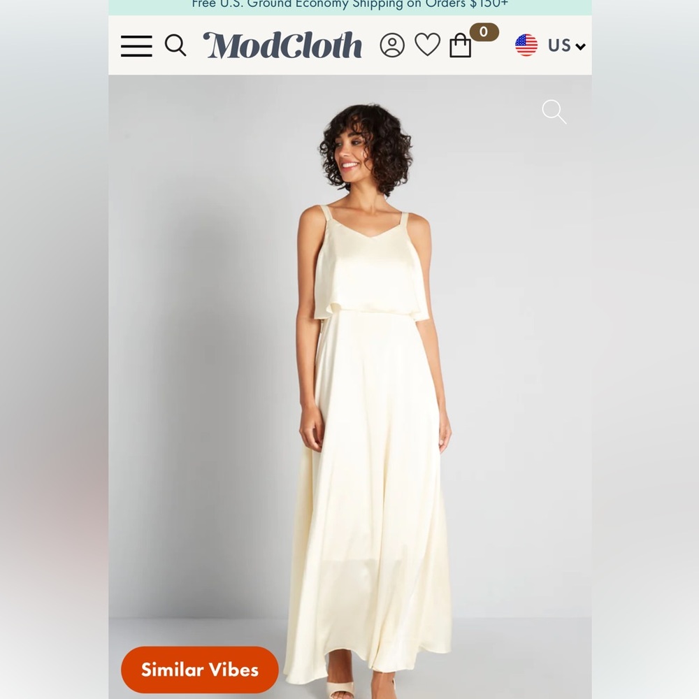 Molly Bracken x ModCloth satin maxi dress